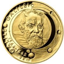 Galileo Galilei - 450. výročí narození zlato proof
