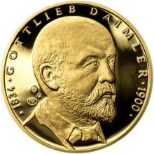 Gottlieb Daimler - 180. výročí narození zlato proof