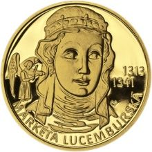 Markéta Lucemburská - 700. výročí narození Au proof