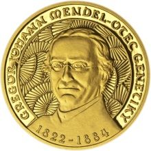 Johan Gregor Mendel - zlato Proof