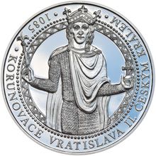 Korunovace Vratislava II českým králem - stříbro Proof