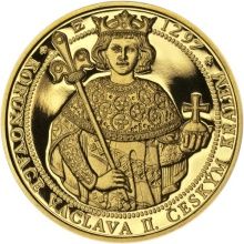 Korunovace Václava II. českým králem - zlato Proof