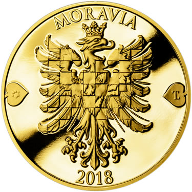 Náhled Averzní strany - 2018 - Proof - Moravská orlice - 5 dukát Au