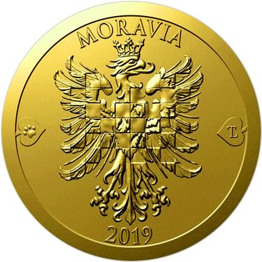Náhled Averzní strany - 2019 - b.k. - Moravská orlice  - 1 dukát Au
