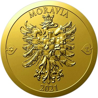 Náhled Averzní strany - 2021 - b.k. - Moravská orlice  - 1 dukát Au