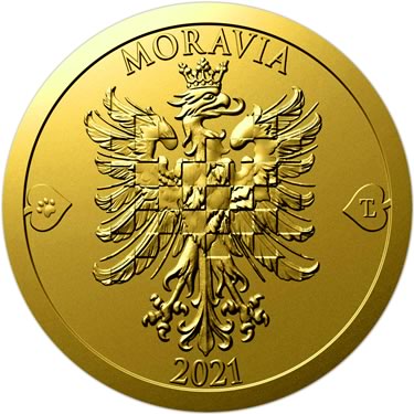 Náhled Averzní strany - 2021 - b.k. - Moravská orlice - 2 dukát Au