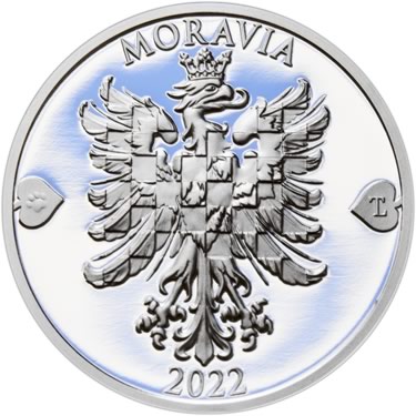 Náhled Averzní strany - 2022 - Proof - Moravská orlice - 2 dukát Ag