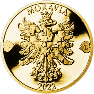 Náhled Averzní strany - 2022 - Proof - Moravská orlice - 2 dukát Au