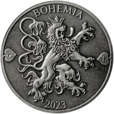 Náhled Averzní strany - 2023 - patina - Česká heraldika. Lev. 1 dukát Ag