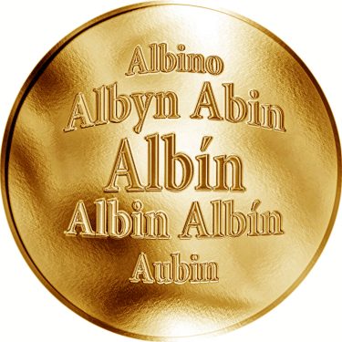 Náhled Averzní strany - Slovenská jména - Albín - velká zlatá medaile 1 Oz