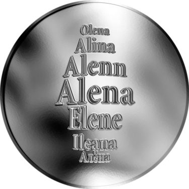 Náhled Averzní strany - Česká jména - Alena - velká stříbrná medaile 1 Oz