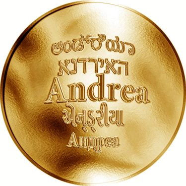 Náhled Averzní strany - Česká jména - Andrea - zlatá medaile