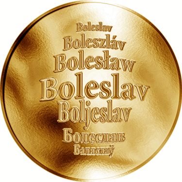 Náhled Averzní strany - Česká jména - Boleslav - zlatá medaile