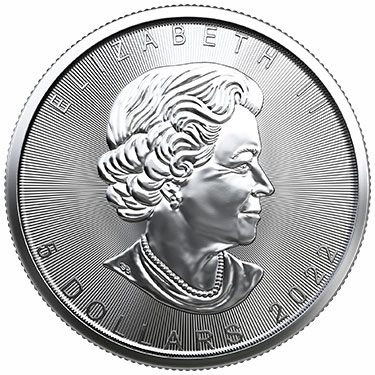 Náhled Averzní strany - Maple Leaf  1 Oz Unc. Investiční stříbrná mince