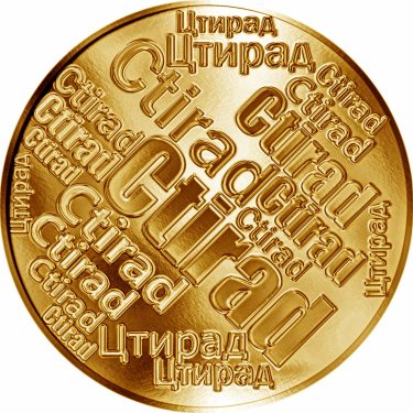 Náhled Averzní strany - Česká jména - Ctirad - velká zlatá medaile 1 Oz