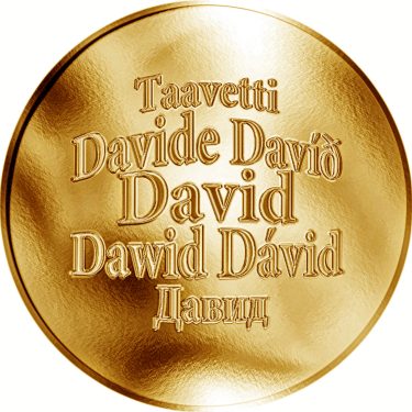 Náhled Averzní strany - Česká jména - David - zlatá medaile