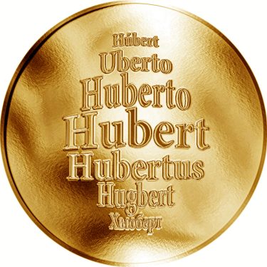 Náhled Averzní strany - Česká jména - Hubert - zlatá medaile