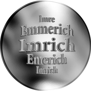 Náhled Averzní strany - Slovenská jména - Imrich - velká stříbrná medaile 1 Oz