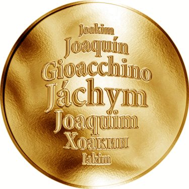 Náhled Averzní strany - Česká jména - Jáchym - zlatá medaile