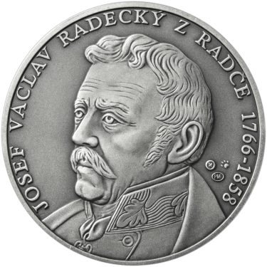 Náhled Averzní strany - Jan Radecký z Radče - 250. výročí narození stříbro patina