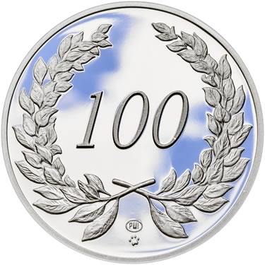 Náhled Averzní strany - Medaile k životnímu výročí 100 let - 1 Oz stříbro Proof