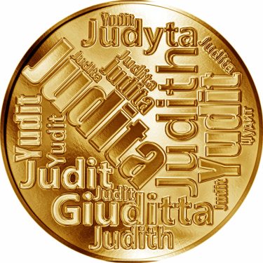Náhled Averzní strany - Česká jména - Judita - velká zlatá medaile 1 Oz