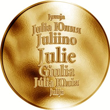 Náhled Averzní strany - Česká jména - Julie - zlatá medaile