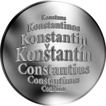Náhled Averzní strany - Slovenská jména - Konštantín - velká stříbrná medaile 1 Oz