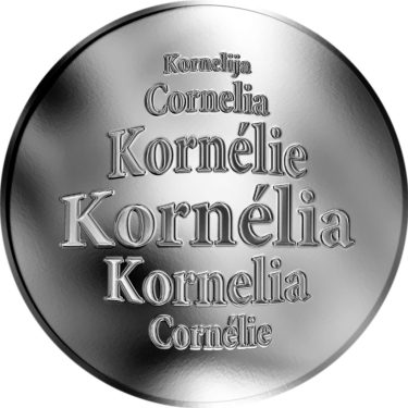 Náhled Averzní strany - Slovenská jména - Kornélia - velká stříbrná medaile 1 Oz