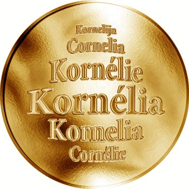 Náhled Averzní strany - Slovenská jména - Kornélia - velká zlatá medaile 1 Oz