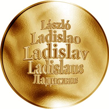 Náhled Averzní strany - Česká jména - Ladislav - zlatá medaile