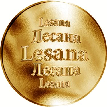 Náhled Averzní strany - Slovenská jména - Lesana - zlatá medaile