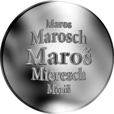 Náhled Averzní strany - Slovenská jména - Maroš - velká stříbrná medaile 1 Oz