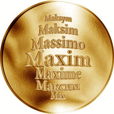 Náhled Averzní strany - Česká jména - Maxim - zlatá medaile