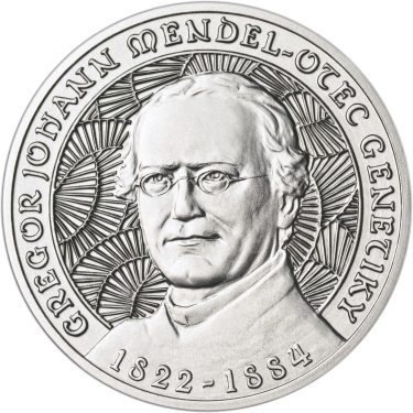 Náhled Averzní strany - Johan Gregor Mendel - stříbro b.k.