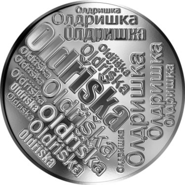 Náhled Averzní strany - Česká jména - Oldřiška - velká stříbrná medaile 1 Oz