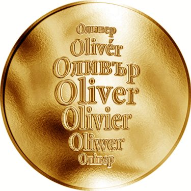 Náhled Averzní strany - Česká jména - Oliver - zlatá medaile