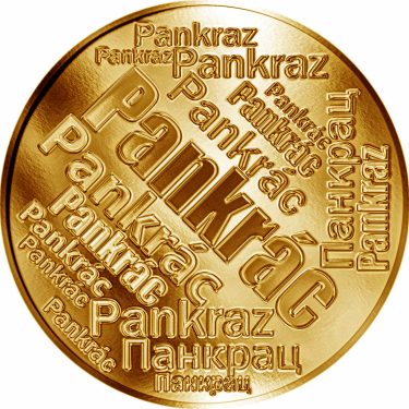 Náhled Averzní strany - Česká jména - Pankrác - velká zlatá medaile 1 Oz