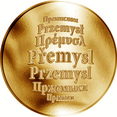 Náhled Averzní strany - Česká jména - Přemysl - zlatá medaile