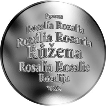 Náhled Averzní strany - Česká jména - Růžena - velká stříbrná medaile 1 Oz