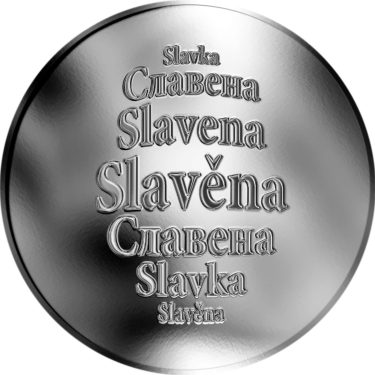 Náhled Averzní strany - Česká jména - Slavěna - stříbrná medaile