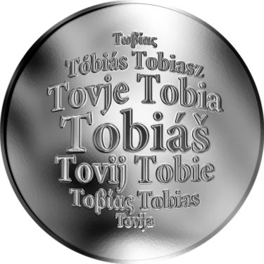 Náhled Averzní strany - Slovenská jména - Tobiáš - velká stříbrná medaile 1 Oz