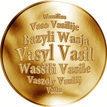 Náhled Averzní strany - Slovenská jména - Vasil - zlatá medaile