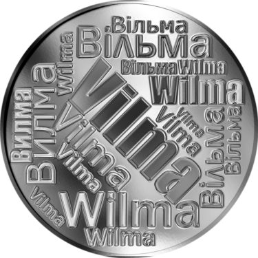 Náhled Averzní strany - Česká jména - Vilma - velká stříbrná medaile 1 Oz
