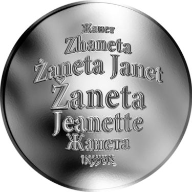 Náhled Averzní strany - Česká jména - Žaneta - stříbrná medaile