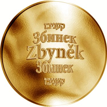 Náhled Averzní strany - Česká jména - Zbyněk - zlatá medaile