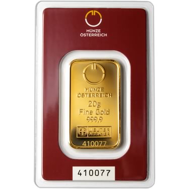 Náhled Averzní strany - Münze Österreich 20 gramů - Investiční zlatý slitek